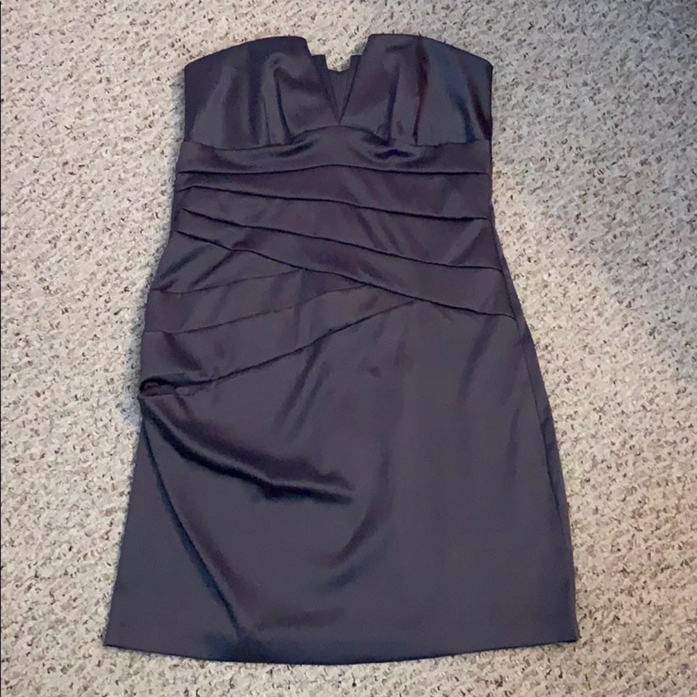 Gun metal cocktail dress